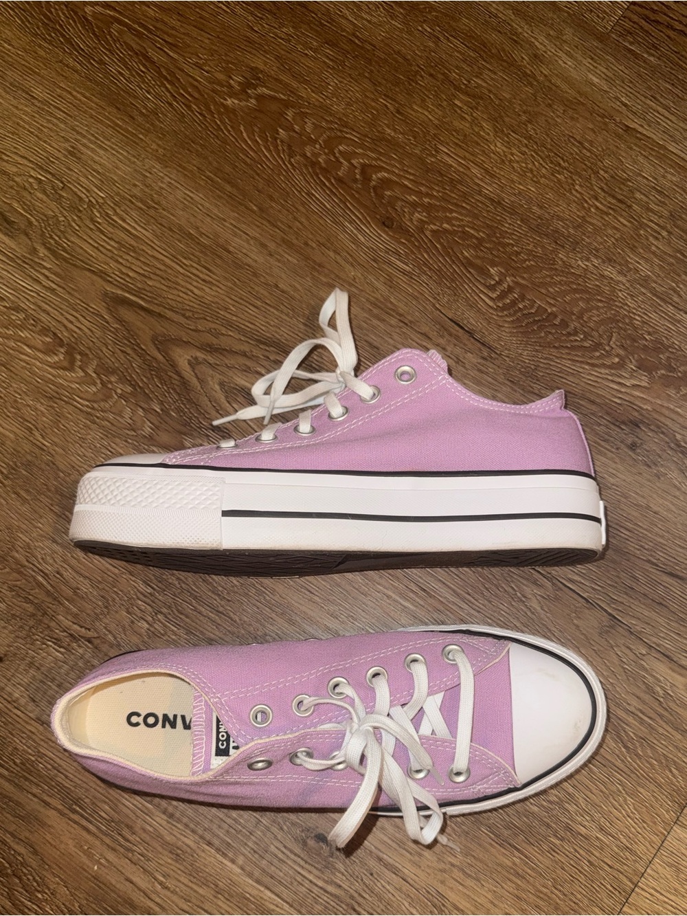 Converse Pink Platform Low Top Sneakers